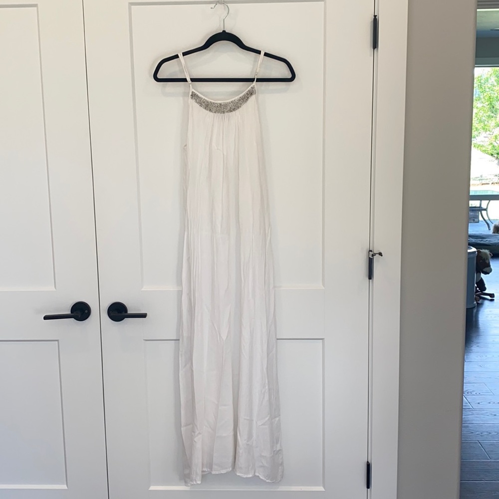 White Boho Maxi Dress